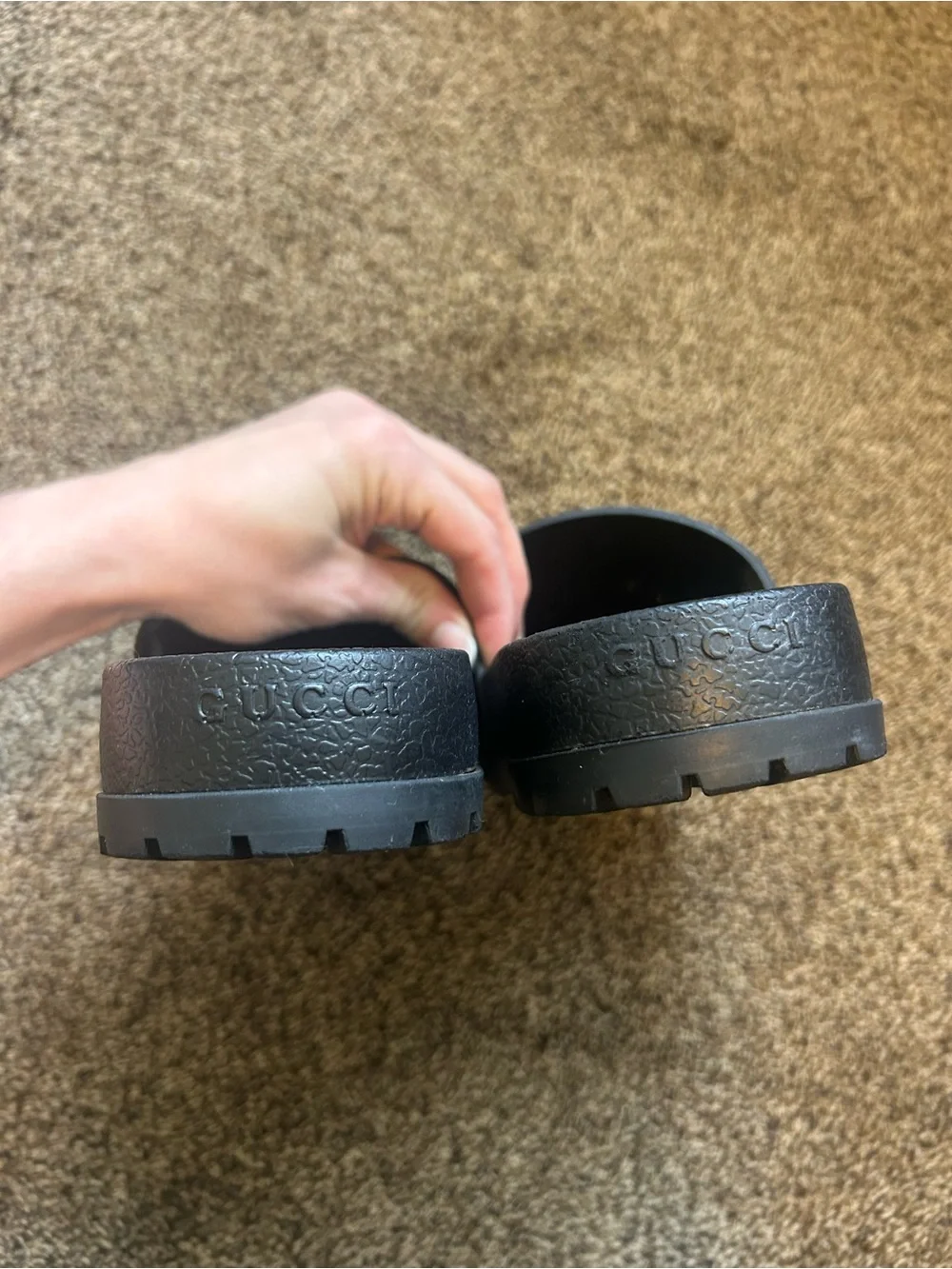 GUCCI Web Slide Sandal Size 43